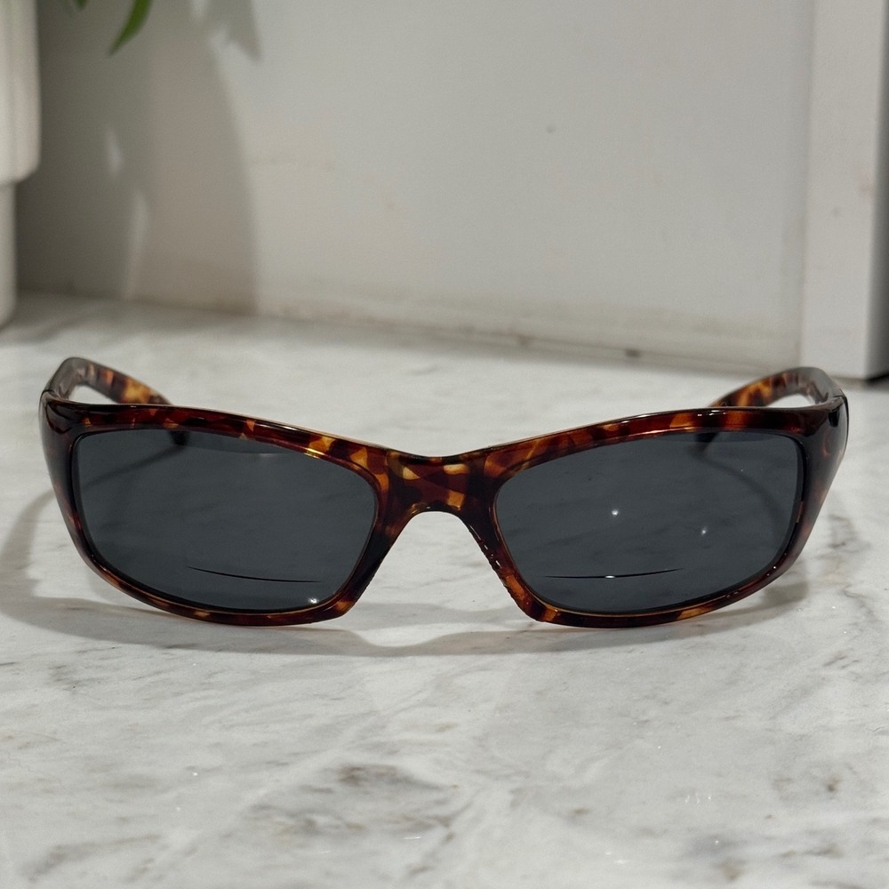Carrera Sunglasses y2K Brown Tortoise Wrap Around CA Sporty Bivocal Reader